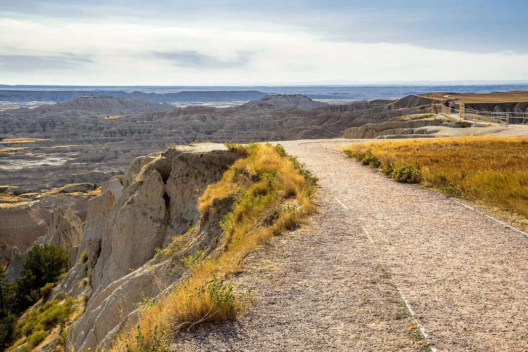 Best Places to Live in South Dakota 2026: Sioux Falls, Rapid City, and More Badlands National Park striking eroded rock formations and prairie landscape in South Dakota, 2017