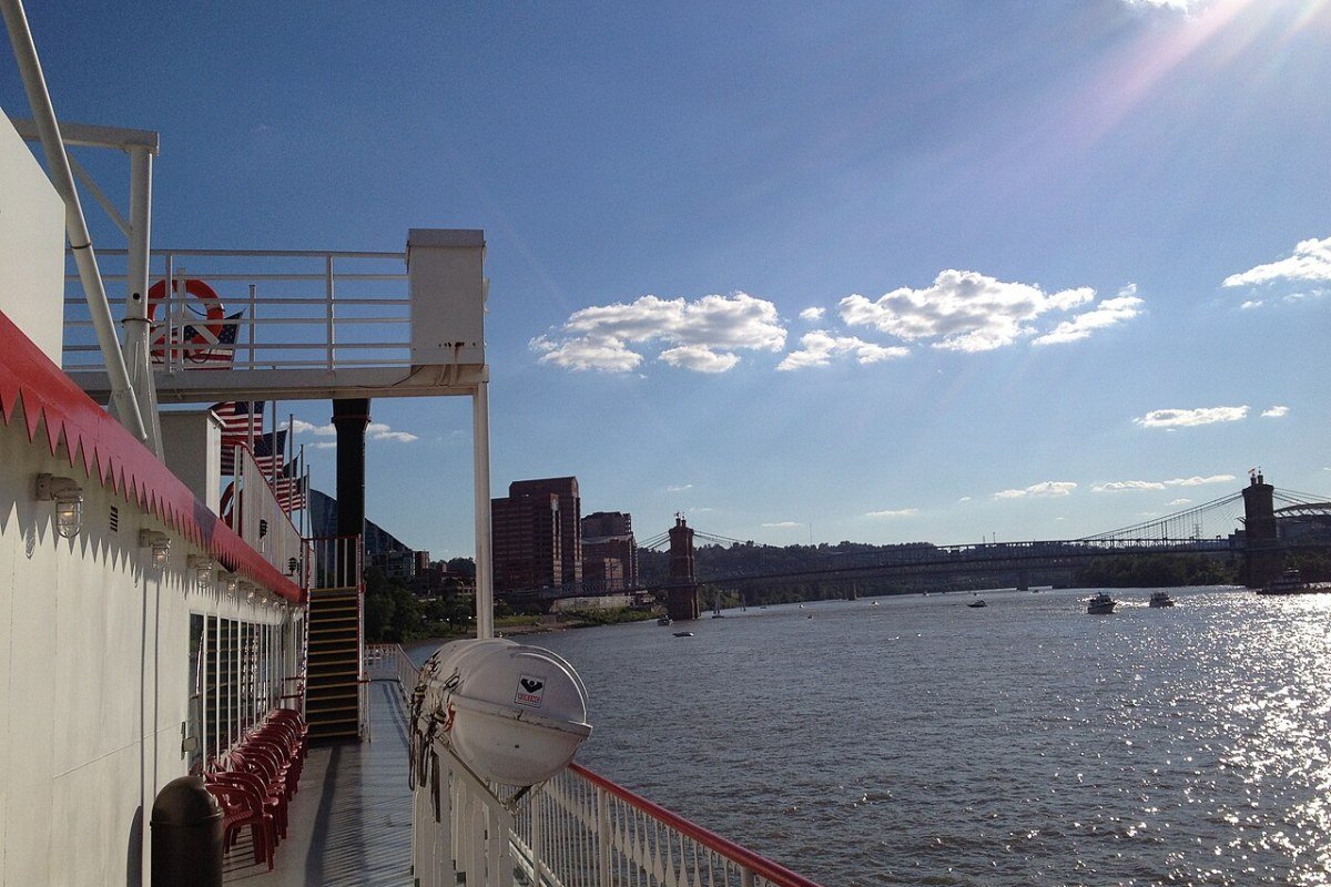 Best Places to Live in Kentucky 2026: City-by-City Guide Covington Kentucky riverfront viewed from the Belle of Cincinnati Ohio River