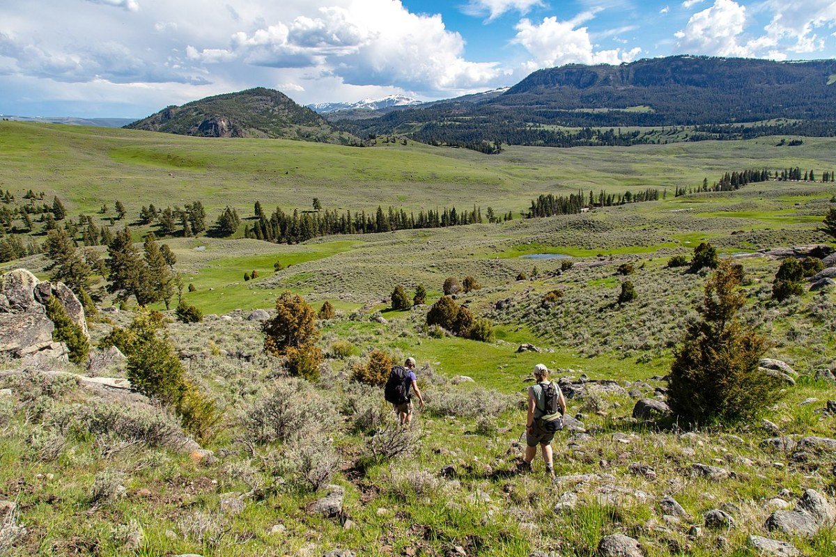 Outdoor Activities in Wyoming 2026: Yellowstone Wildlife, Grand Teton Climbing, and Wind River Wilderness Hellroaring Mountain hike Yellowstone National Park Wyoming volcanic landscape