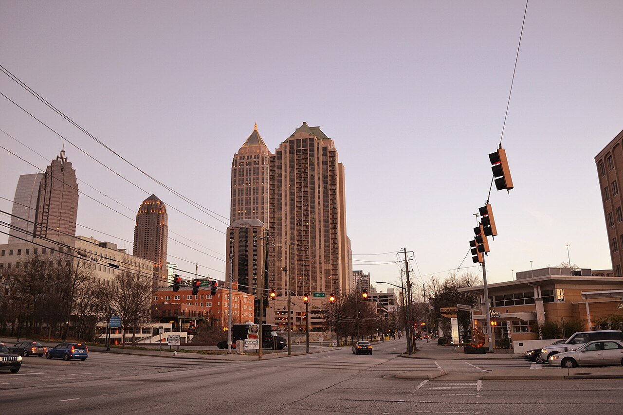 Atlanta Georgia cityscape downtown skyscrapers business district Midtown