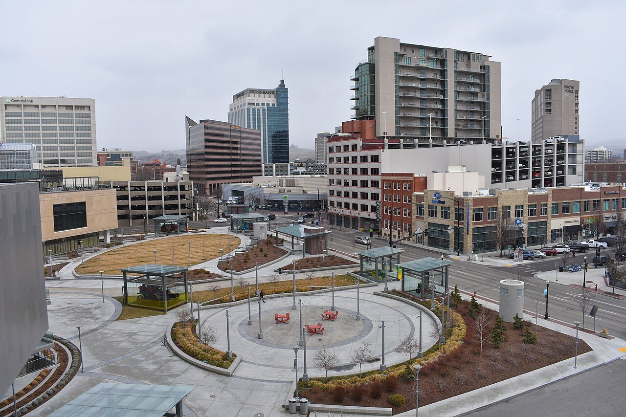 Boise skyline JUMP skatepark Idaho United States