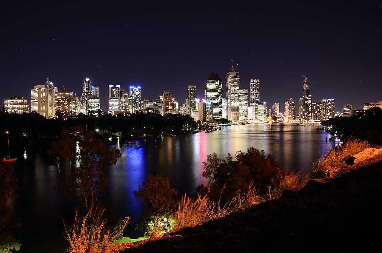Brisbane CBD skyline and Story Bridge Queensland Australia