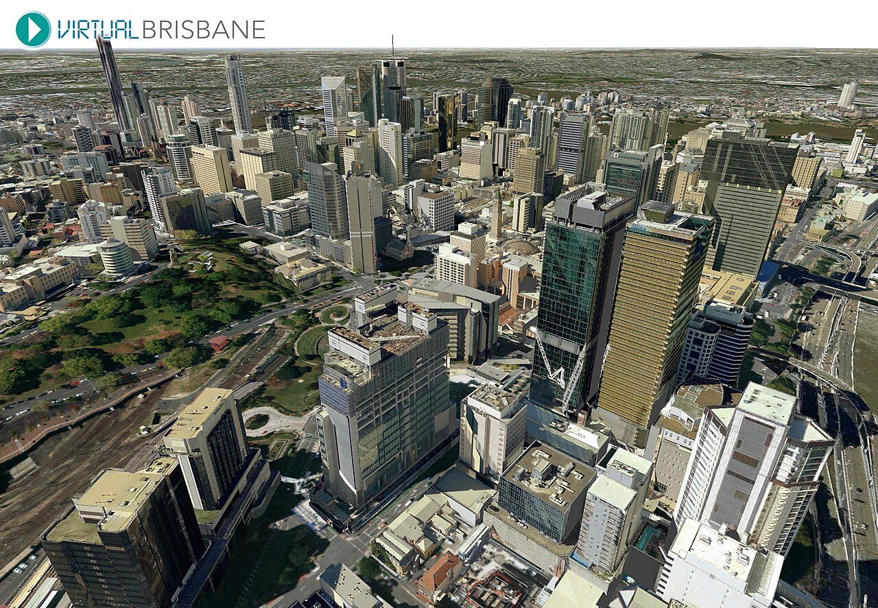 Brisbane downtown CBD skyline Queensland Australia