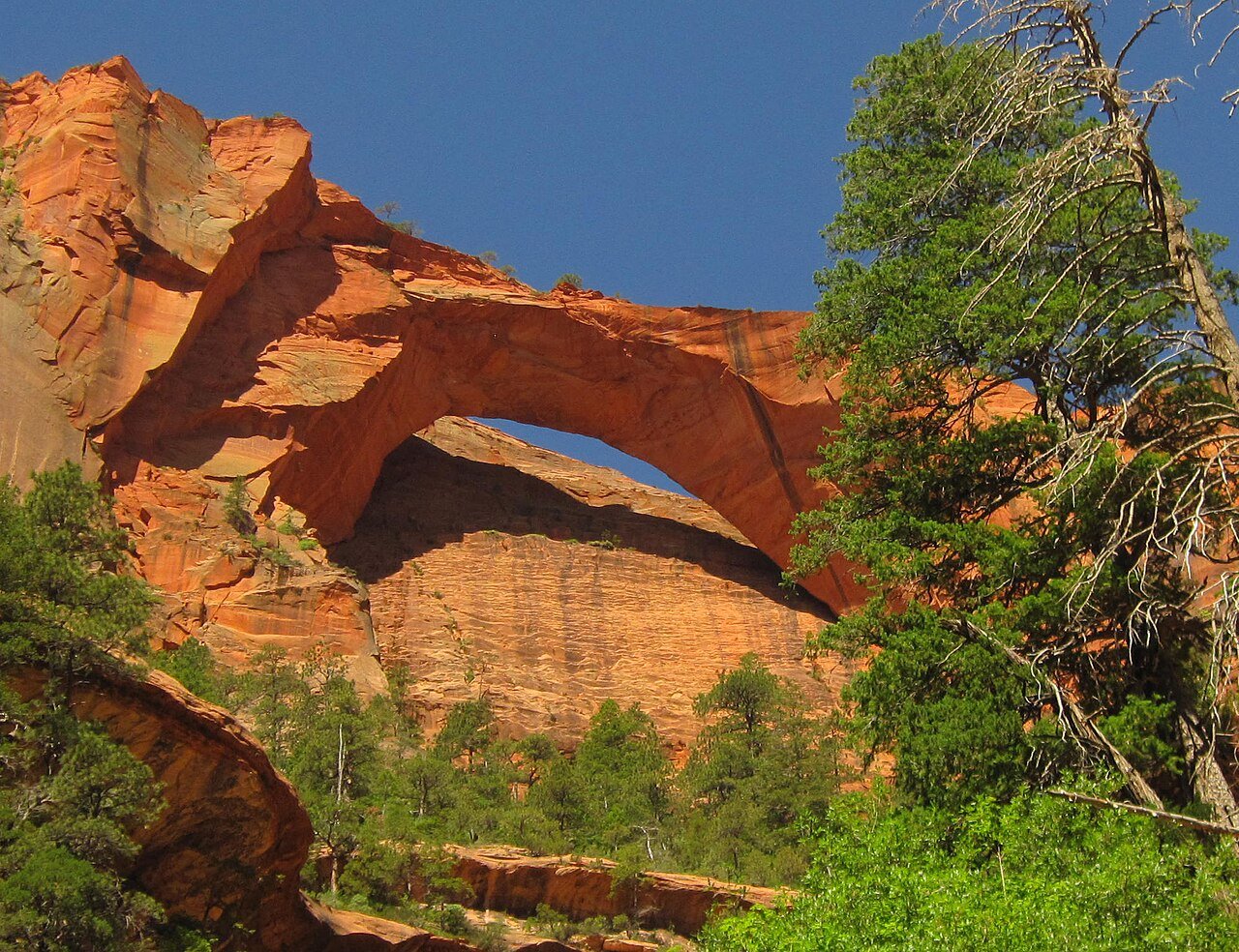 Kolob Arch Zion National Park Utah red sandstone canyon wilderness remote backcountry