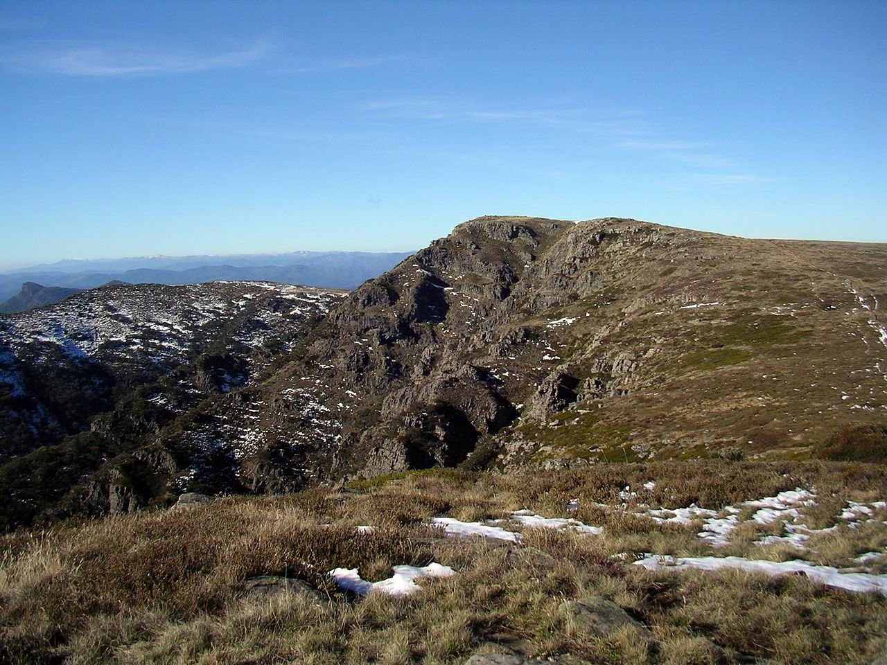 Mount Howitt summit in the Victorian Alps High Country Victoria Australia
