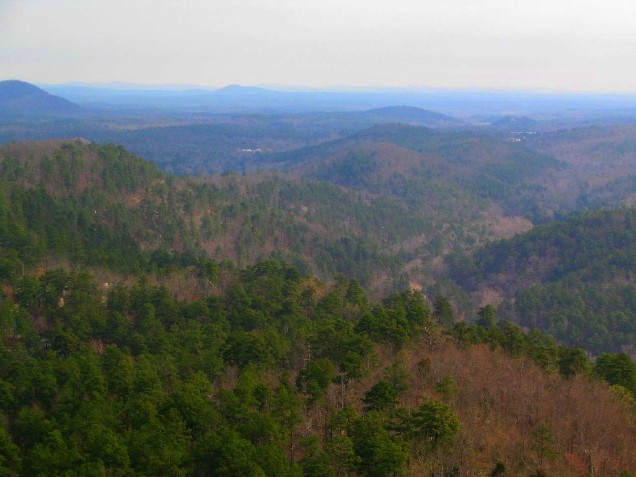 Mt Magazine hiking trail Ozark St Francis National Forests Arkansas