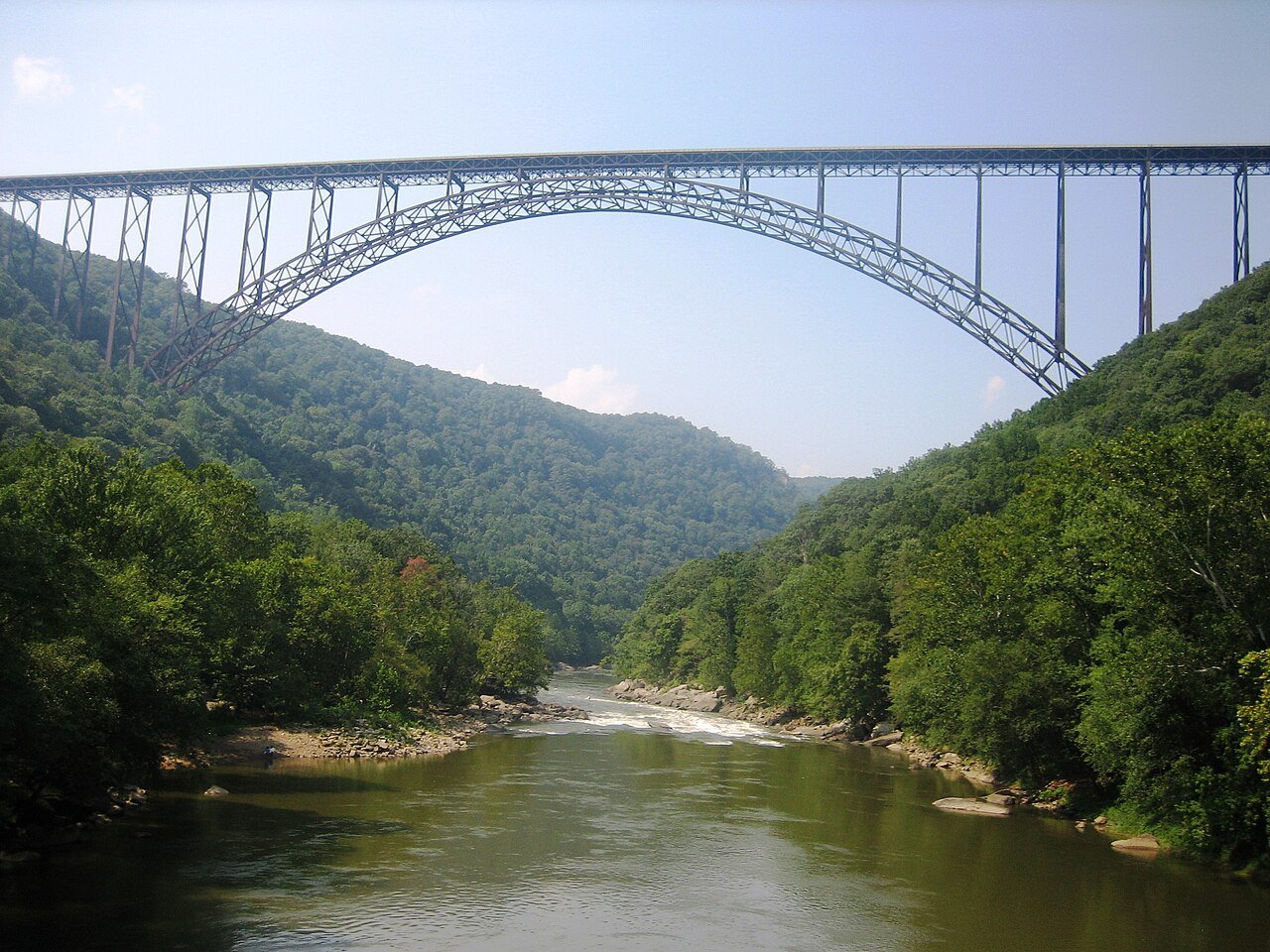 New River Gorge Bridge West Virginia national park steel arch longest western hemisphere Fayetteville canyon