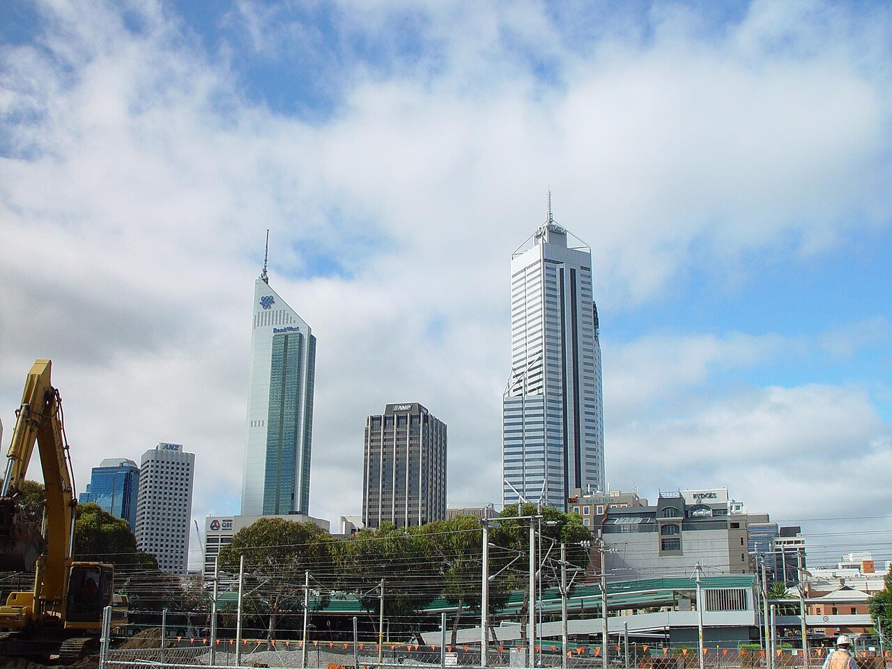 Perth city skyline downtown waterfront Western Australia