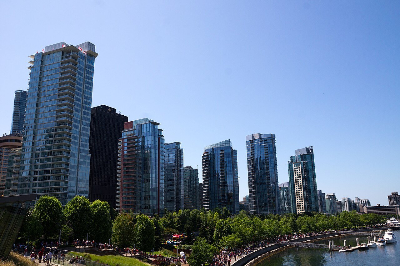 Vancouver downtown skyline waterfront British Columbia Canada