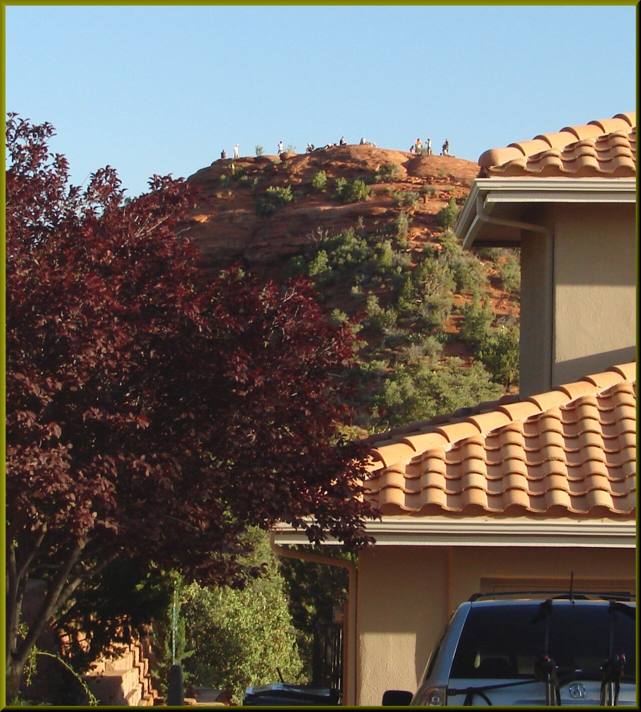 Vortex sunset scenes at Sedona Arizona red rock landscape