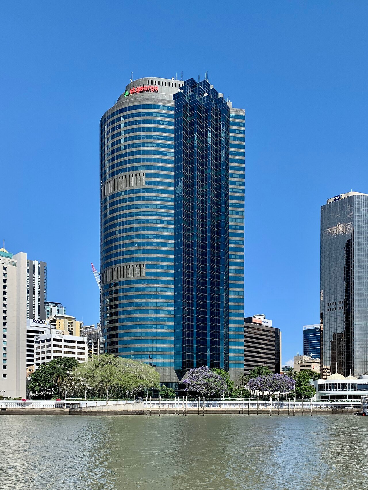 Brisbane CBD Waterfront Place financial district along the Brisbane River Queensland Australia