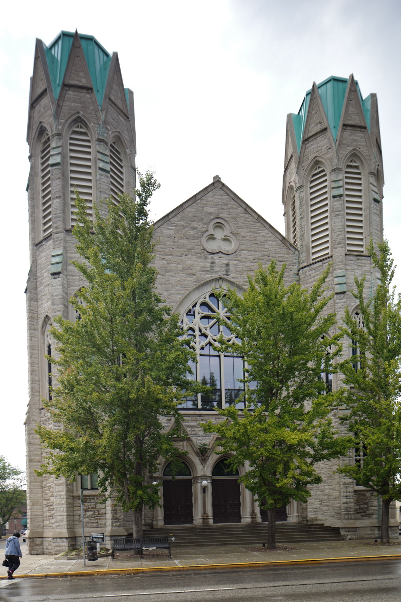Downtown Indianapolis Indiana skyline office towers urban core Monument Circle Capital City