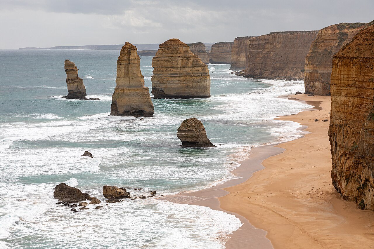 The Twelve Apostles limestone stacks at Port Campbell National Park Great Ocean Road Victoria — one of Australia's most iconic natural landmarks