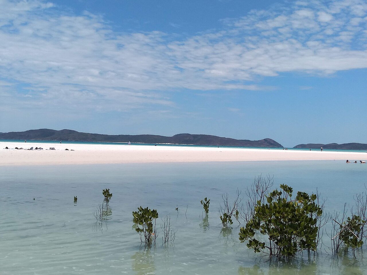 Whitehaven Beach Whitsunday Islands Queensland — 9 kilometers of silica white sand and clear turquoise water, one of the finest beaches in Australia