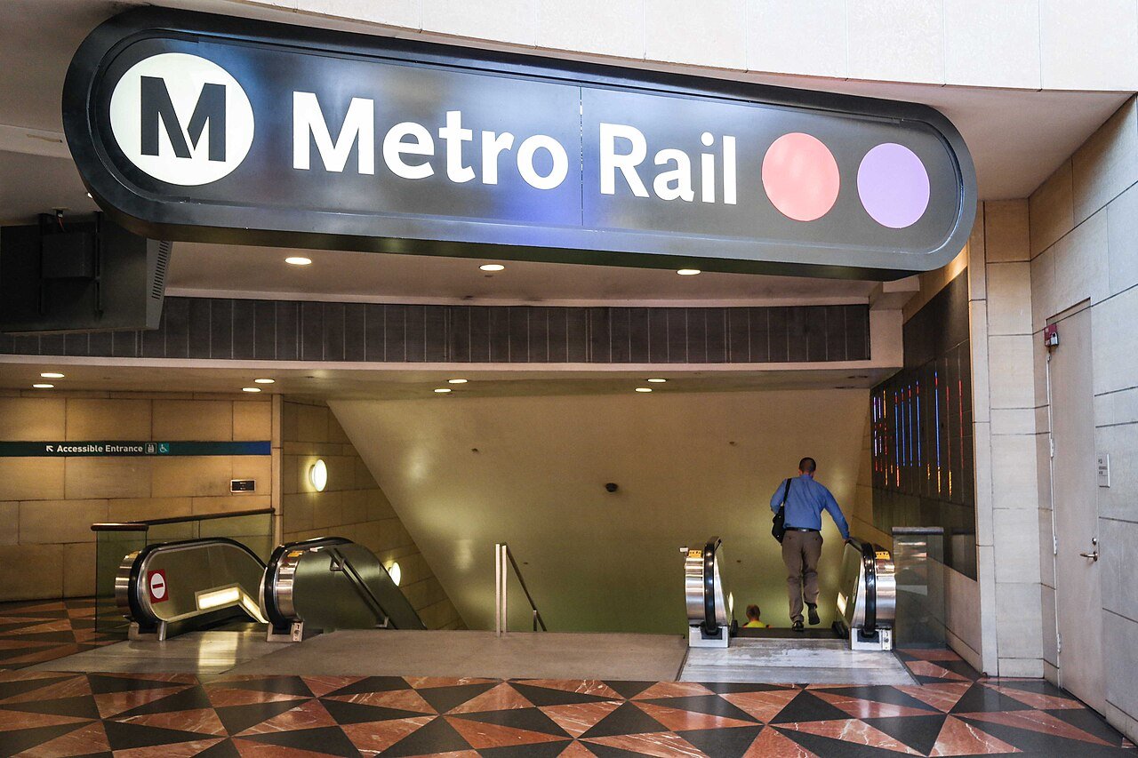 Los Angeles Metro Rail at Union Station — the main transit hub connecting the Metropolitan Transportation Authority lines across the city