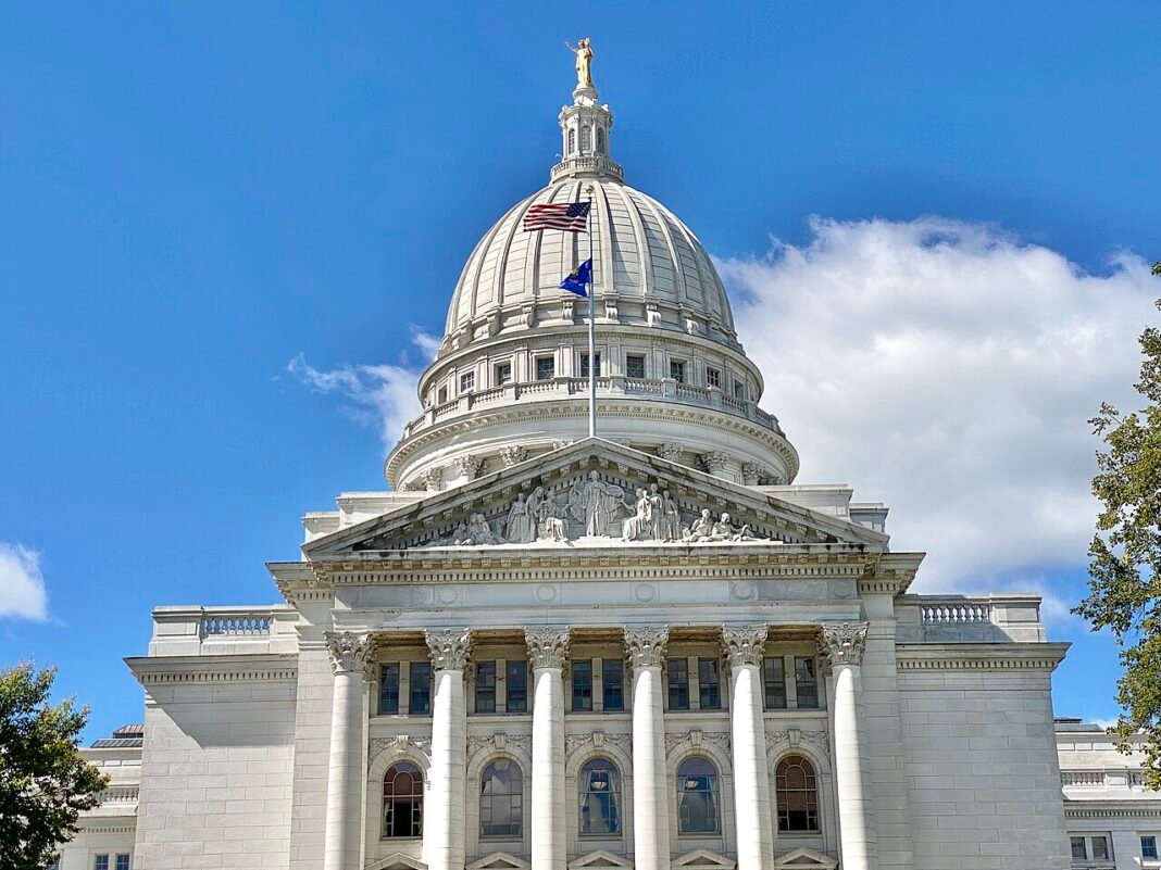 Cost of Living in Wisconsin 2026: Midwest Value with Great Lakes Access Wisconsin State Capitol building at Capitol Square, Madison, Wisconsin