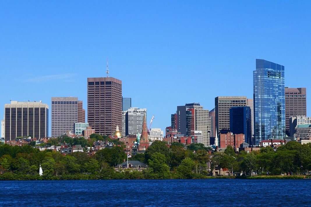 Boston Historical Travel Guide: Freedom Trail and Beyond Downtown Boston skyline from the water, Massachusetts