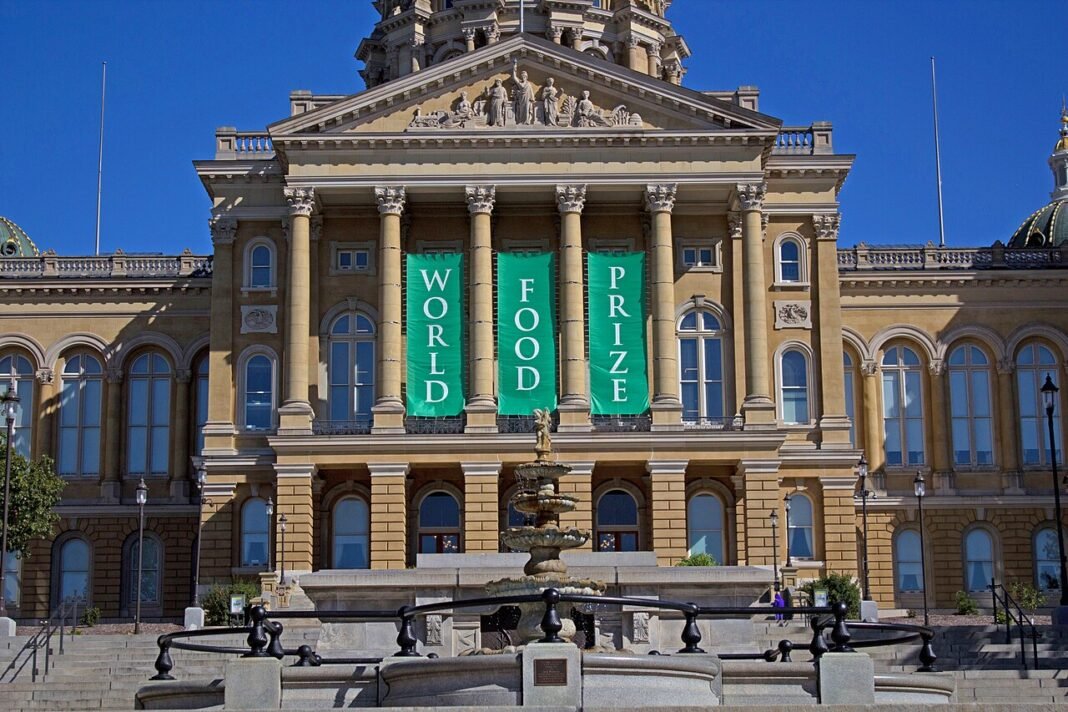 Moving to Iowa in 2026: Complete Relocation Guide Iowa State Capitol building entrance, Des Moines