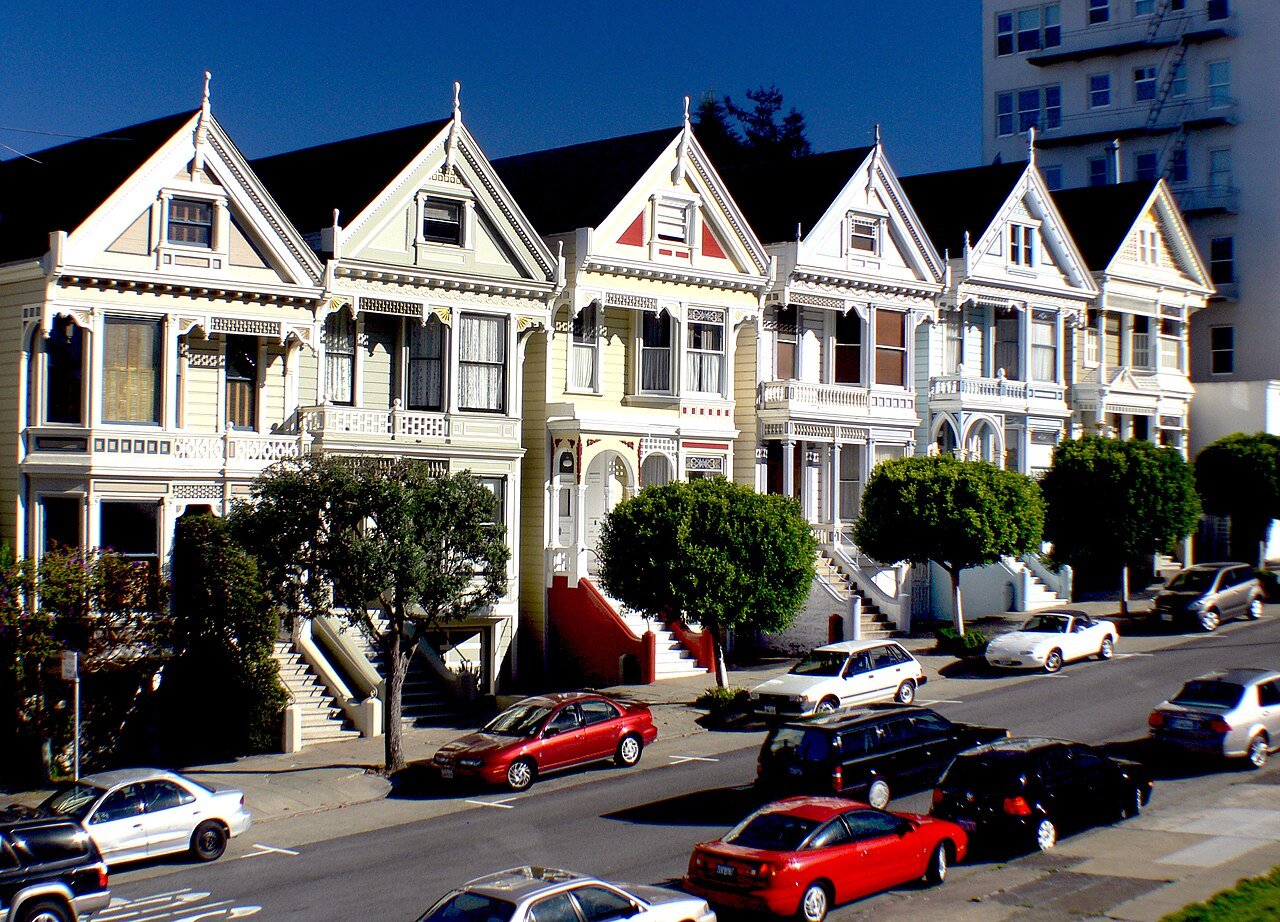 Painted Ladies San Francisco Victorian houses Alamo Square colorful row historic architecture