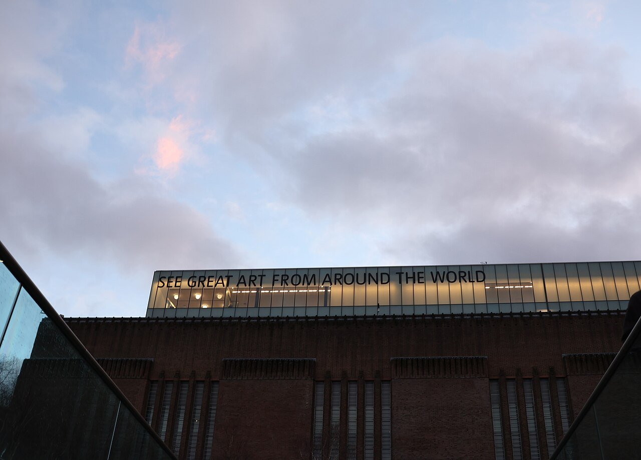 Tate Modern exterior Bankside London — one of the world's greatest contemporary art galleries, free to visit on the South Bank of the Thames