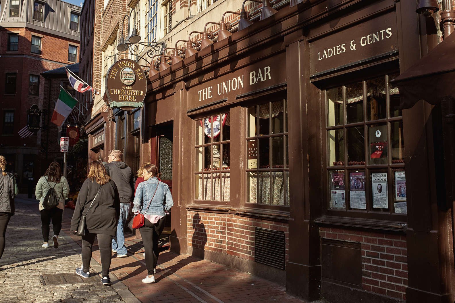 Union Oyster House exterior in downtown Boston