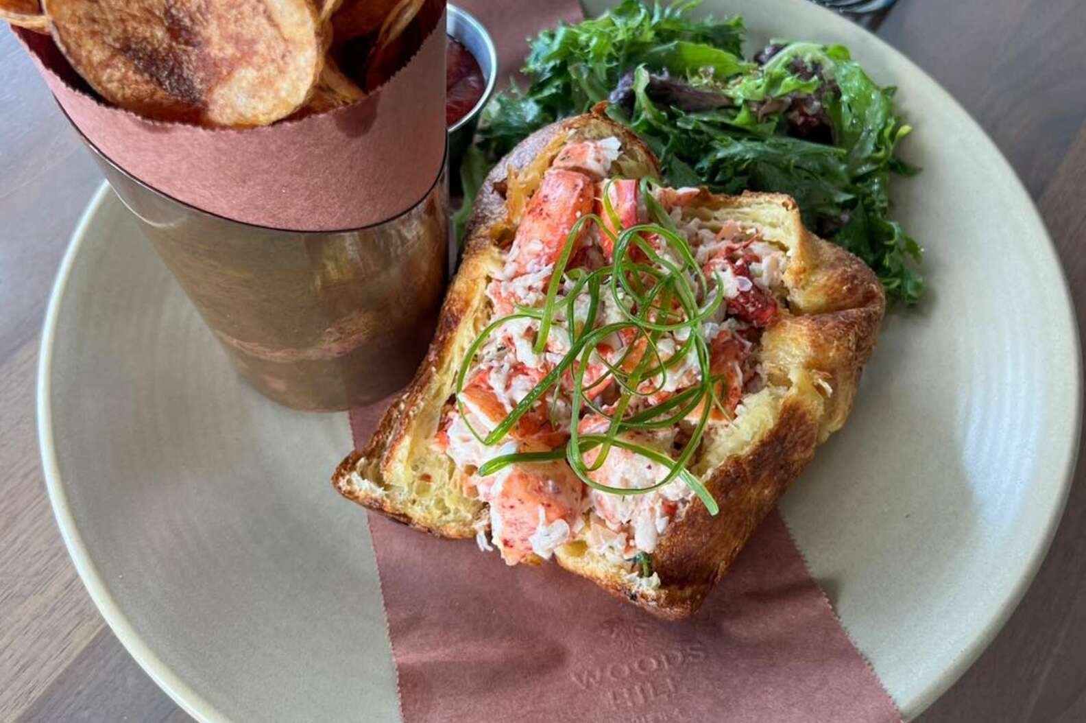 Popover lobster roll at Woods Hill Pier 4 in Boston